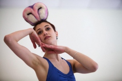 Francesca Redzinak rehearses her role as "The-Owl" - photo by Troy R. Bennett